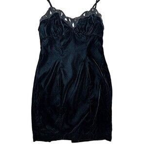 Vtg Little Black Dress Beaded Whimsigoth Cocktail Party 80s 90s Glamoratti S/M